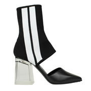 PALM ANGELS Black Sock Stripe Ankle Boots