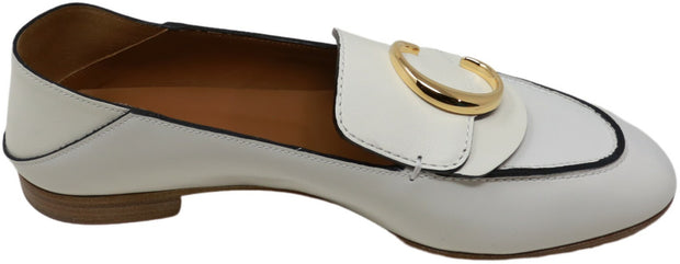 Chloe Women's Angkor 120 Vit Nappa Loafers Ankle-High Leather & Slip-On