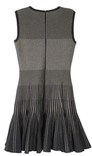 Oscar De La Renta Women's Striped Flared-Hem Crepe Mini Dress