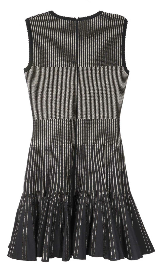 Oscar De La Renta Women's Striped Flared-Hem Crepe Mini Dress
