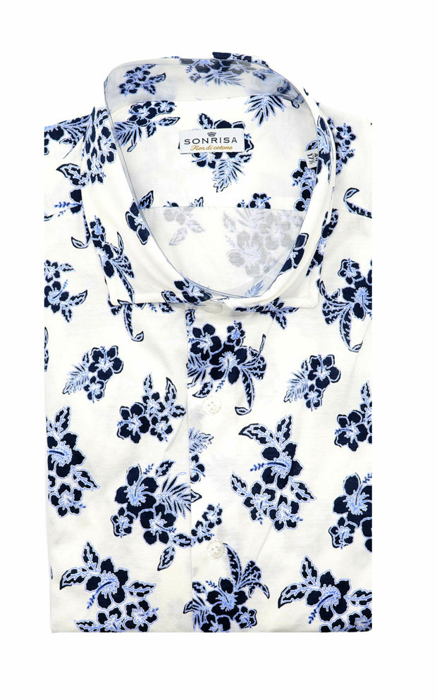 Sonrisa Men's Floral Button Down Shirt Dress