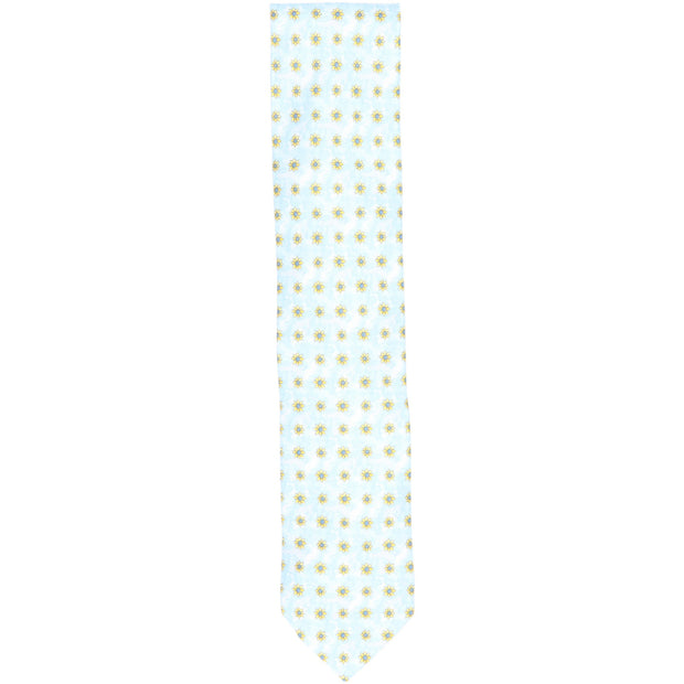 Men's Daisy and Cloud Pattern Silk Necktie Apparel