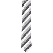 Men's Silk and Linen Diagonal Stripe Necktie Apparel