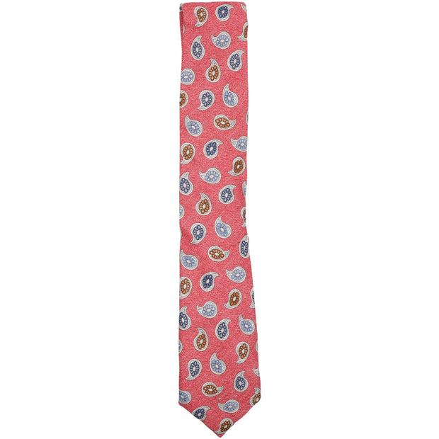 Men's Linen Silk Floral Paisley Necktie Apparel