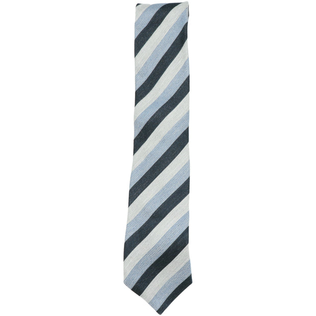 Men's Silk and Linen Diagonal Stripe Necktie Apparel