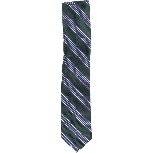 Men's Silk Basket Weave and Grosgrain Diagonal Stripe Necktie Apparel
