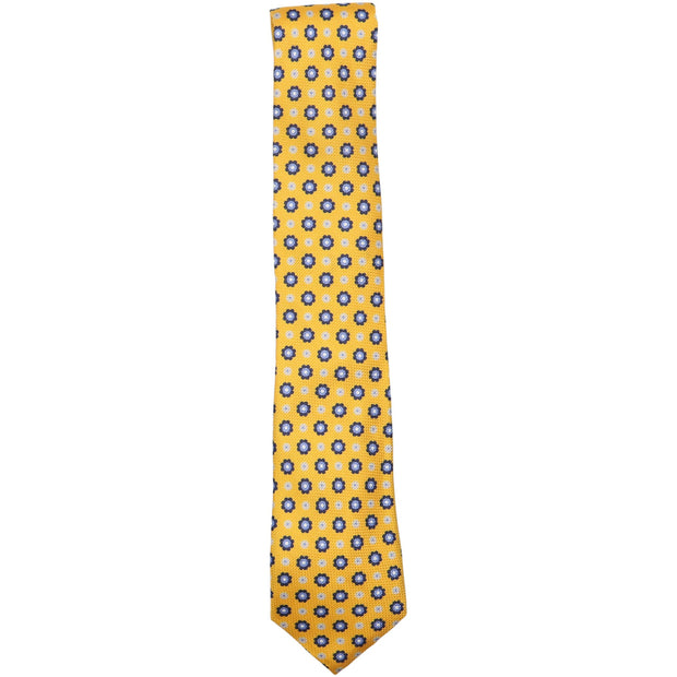 Men's Silk Basket Weave Floral Print Necktie Apparel