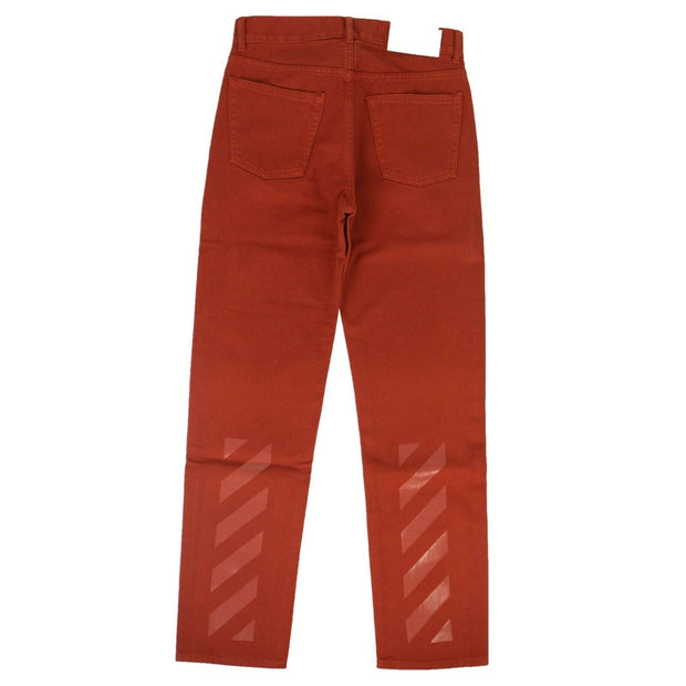 OFF-WHITE C/O VIRGIL ABLOH Orange Diagonal Baggy Denim Pants