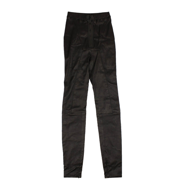 Off-White c/o Virgil Abloh Black High Waisted Leather Pants, Regular 6 (S) / Black