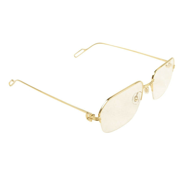 CARTIER CT0114O-001 Gold Rectangular Eyeglasses