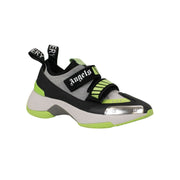 PALM ANGELS Gray & Neon Green Recovery Sneakers