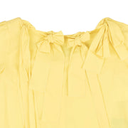 BOUTIQUE MOSCHINO Yellow Bow Accented Show Sleeve Blouse