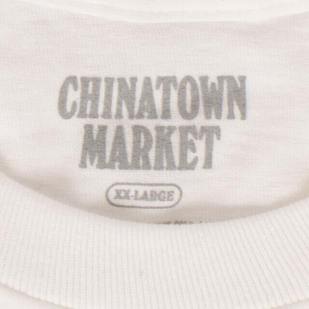 CHINATOWN MARKET White Cotton Lightning Logo T-Shirt