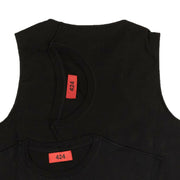 424 ON FAIRFAX Black Logo Patch Outerwear Vest
