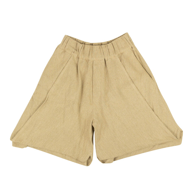 PALOMO Beige Linen Blend Shorts