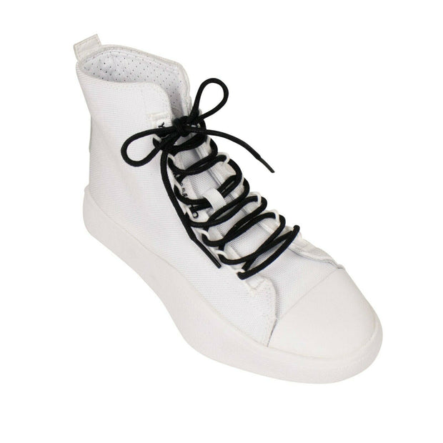 Y-3 ADIDAS White Canvas 'Bashyo' High-Top Sneakers