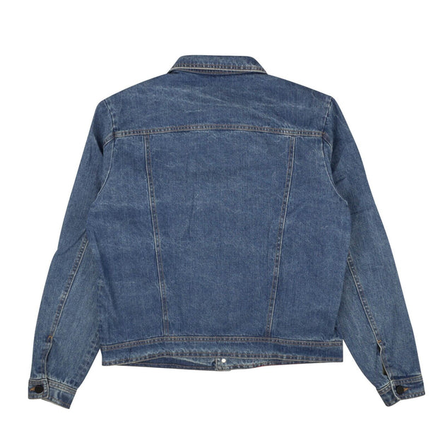 PYER MOSS Blue & White Leather Pocket Denim Jacket – Bluefly