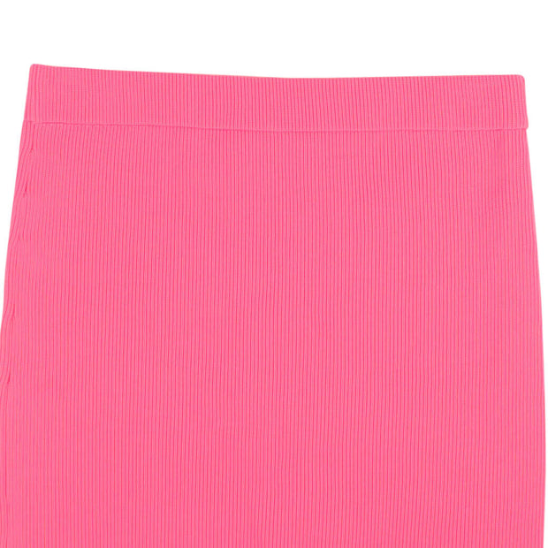 HELMUT LANG Neon Pink Ribbed Miniskirt