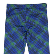 STEFAN COOKE Blue & Green Studded Tartan Print Trousers