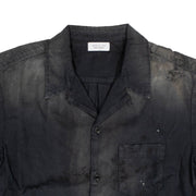JOHN ELLIOTT Black Petrol Short Sleeve Button Down Shirt