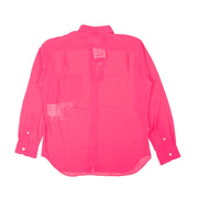 JUNYA WATANABE Neon Pink Transparent Long Sleeve Shirt