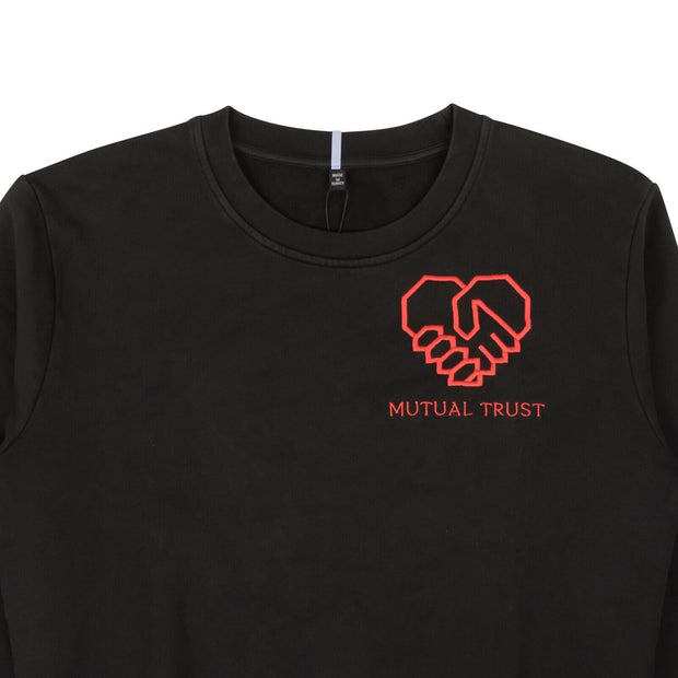MCQ Black Mutual Trust Crewneck Sweatshirt