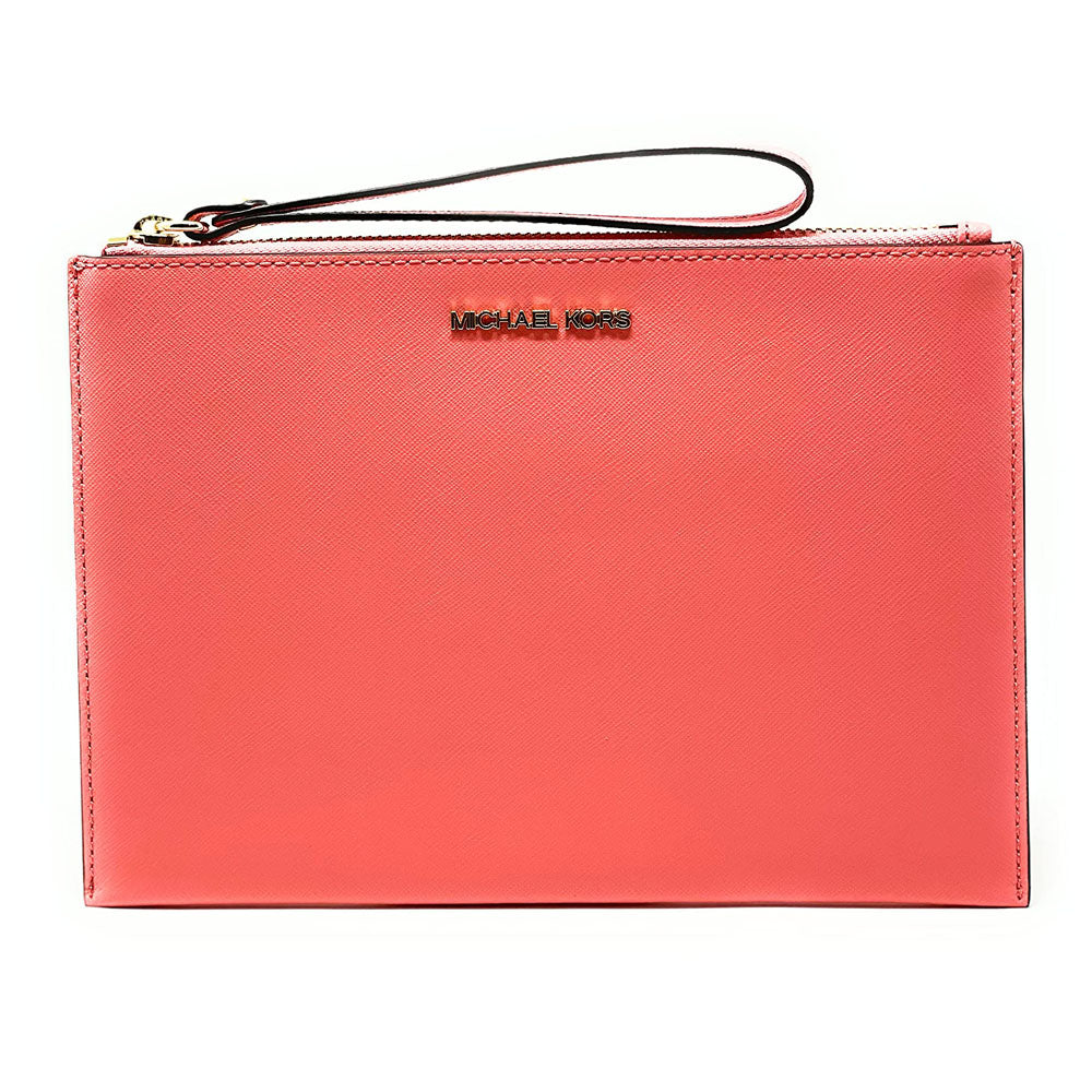 Michael Kors Women's Jet Set Travel Extra Large Zip Clutch Leather Wristlet Wallet5