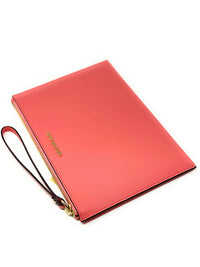 Michael Kors Women's Jet Set Travel Extra Large Zip Clutch Leather Wristlet Wallet9