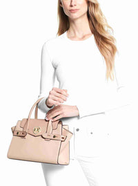 MICHAEL KORS CARMEN SAFFIANO LEATHER SMALL FLAP SATCHEL SHOULDER PURSE BAG23