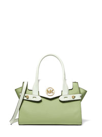 MICHAEL KORS CARMEN SAFFIANO LEATHER SMALL FLAP SATCHEL SHOULDER PURSE BAG14