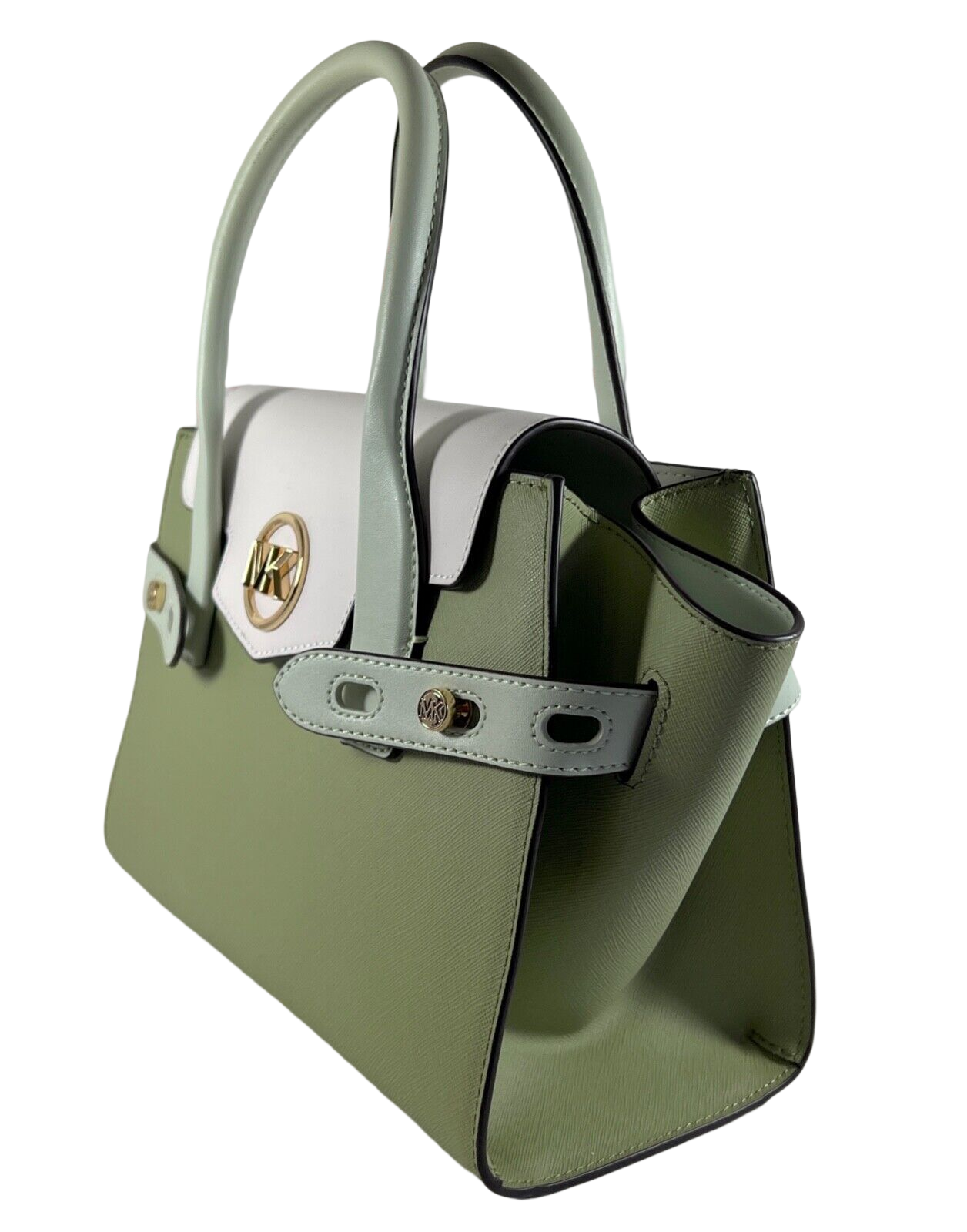 MICHAEL KORS CARMEN SAFFIANO LEATHER SMALL FLAP SATCHEL SHOULDER PURSE BAG16