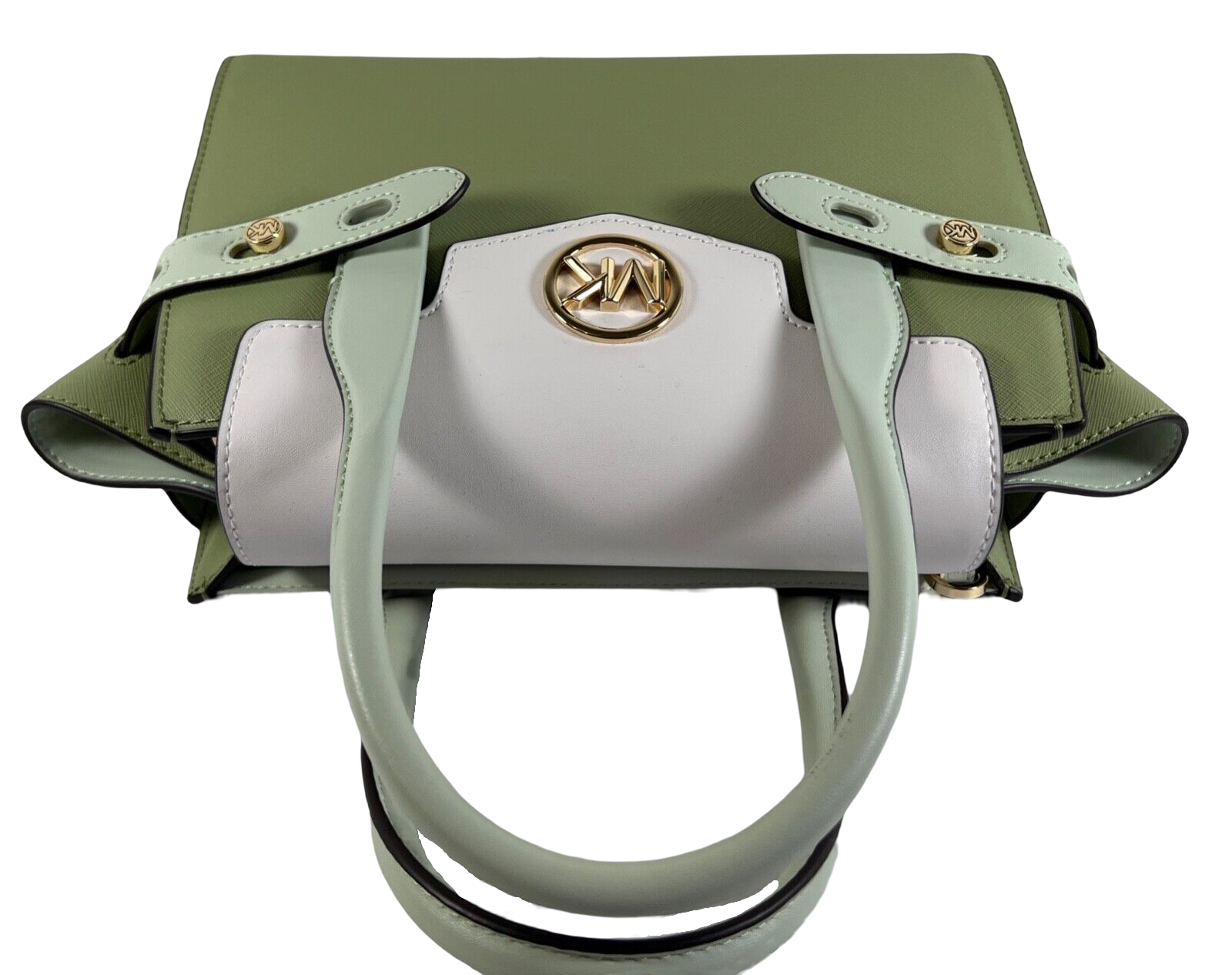 MICHAEL KORS CARMEN SAFFIANO LEATHER SMALL FLAP SATCHEL SHOULDER PURSE BAG17