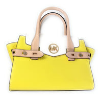 MICHAEL KORS CARMEN SAFFIANO LEATHER SMALL FLAP SATCHEL SHOULDER PURSE BAG9