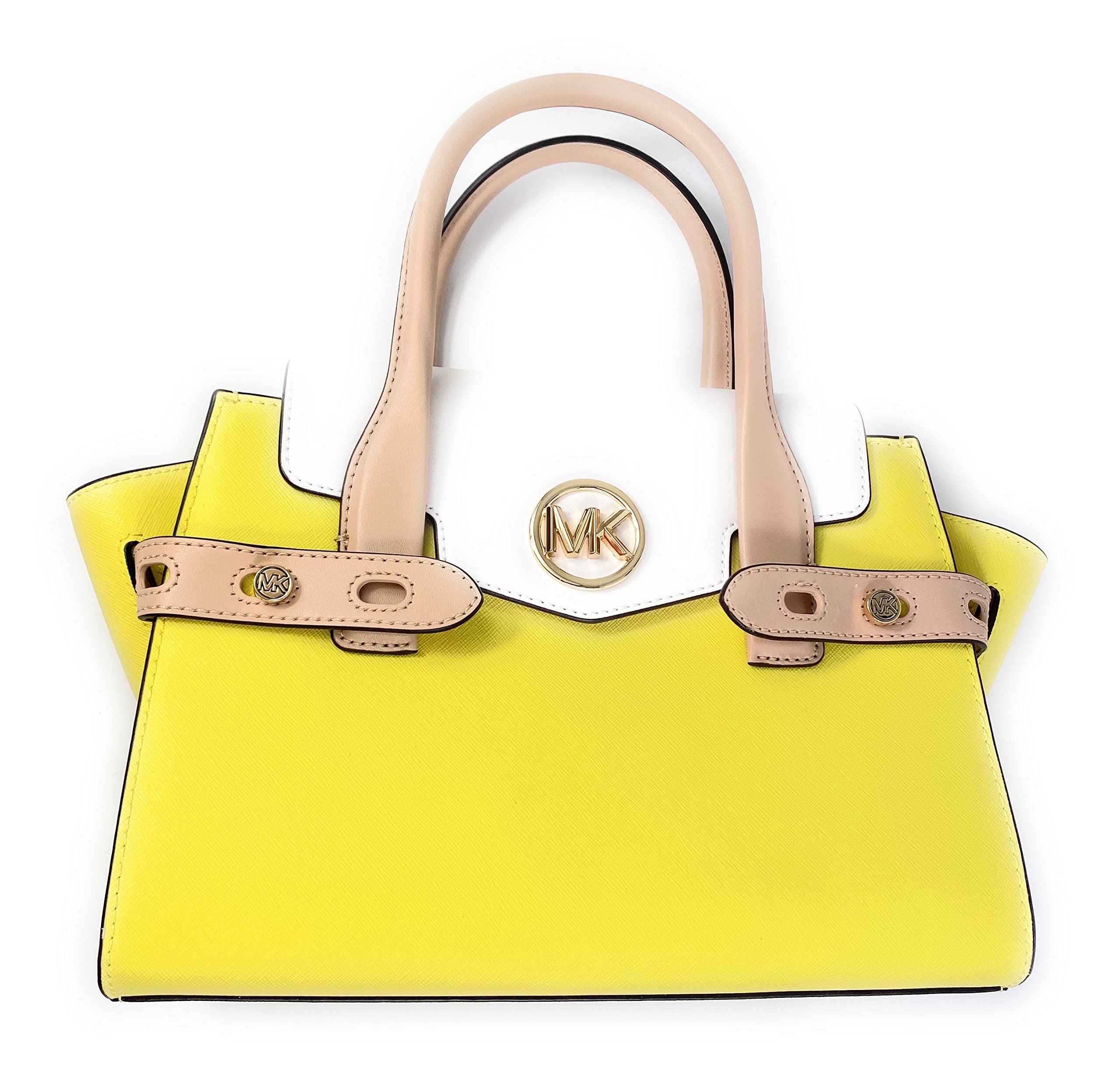 MICHAEL KORS CARMEN SAFFIANO LEATHER SMALL FLAP SATCHEL SHOULDER PURSE BAG9