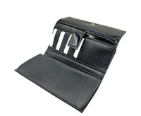 Alexander McQueen Women's Black Patent Leather Continental Wallet 275330 DP00G 10005