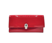 Alexander McQueen Women's Hot Pink Patent Leather Continental Wallet 275330 DP00I 56351