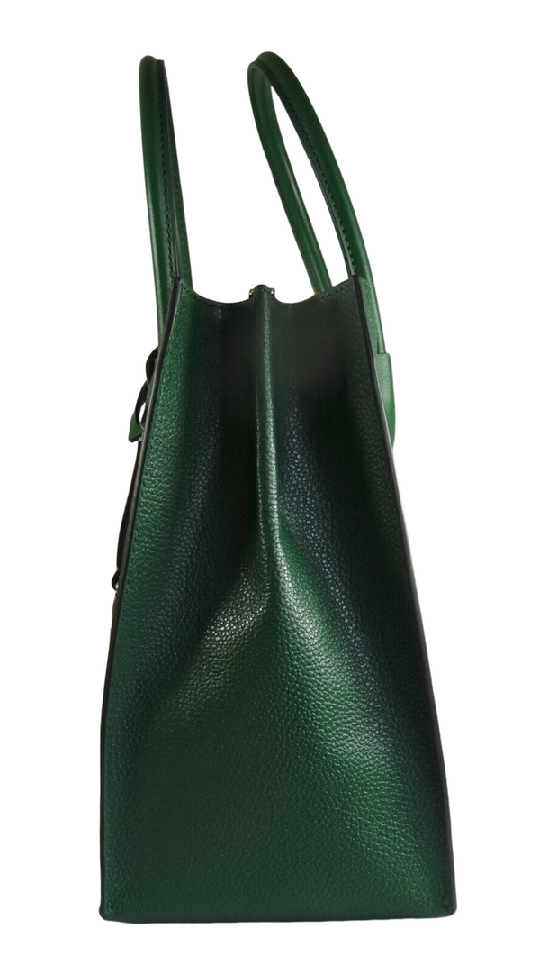 Michael Kors Mercer Large Green Pebbled Leather Convertible Tote Shoulder  Bag
