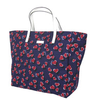 Gucci Women's Blue Canvas Handbag Heartbit Print Tote Bag 282439 4160
