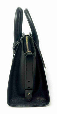 Michael Kors Avril Small Top Zip Black Pebbled Leather Satchel Crossbody Bag17