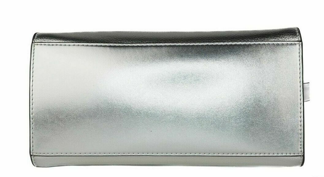 Michael Kors Avril Small Top Zip Black Pebbled Leather Satchel Crossbody Bag31