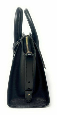 Michael Kors Avril Small Top Zip Black Pebbled Leather Satchel Crossbody Bag16