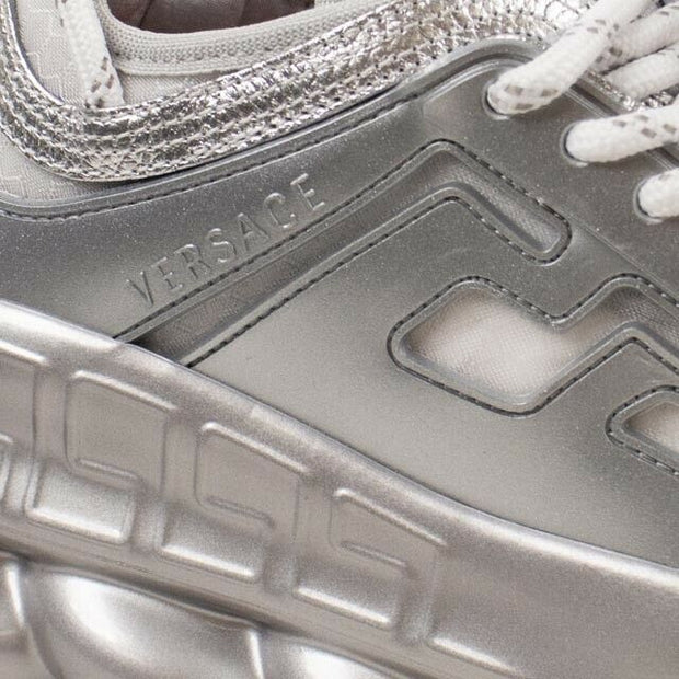 VERSACE Silver 'Chain Reaction' Sneakers