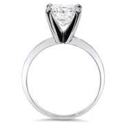 G/VS 1ct Lab Created Diamond Solitaire Engagement Ring 14k White Gold