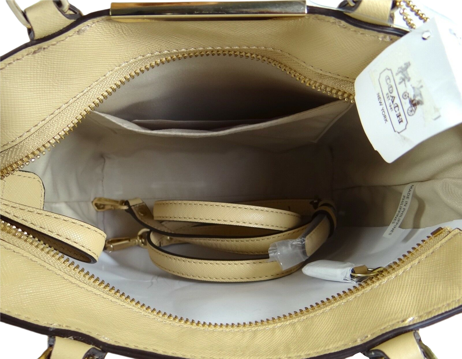 Coach Madison Saffiano Mini North South Tote Crossbody Bag Bluefly