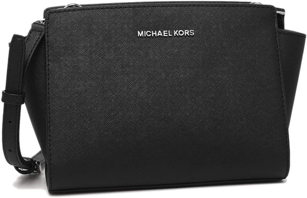 MICHAEL Michael Kors Selma Medium Messenger Bag in Black