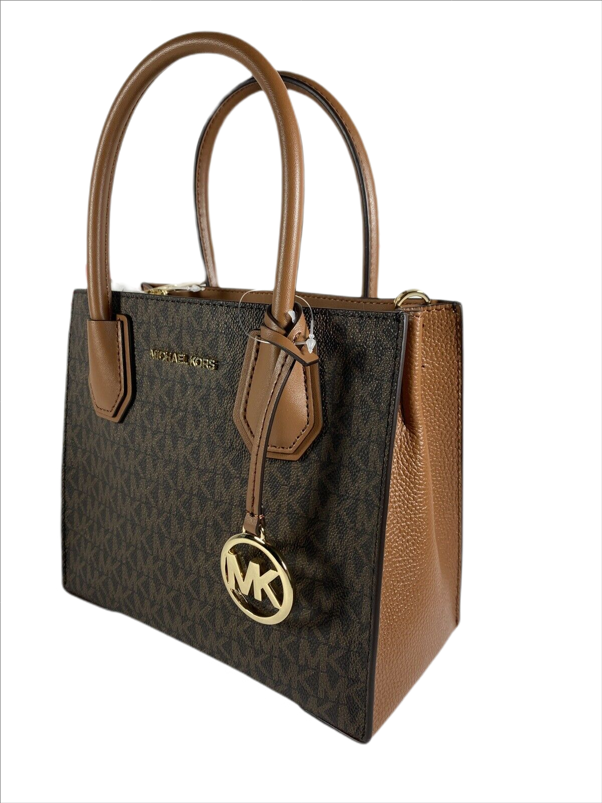 Michael Kors Mercer Brown Medium Messenger Leather Bag4