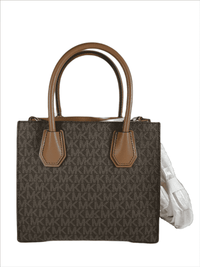 Michael Kors Mercer Medium Brown Leather Messenger Bag5