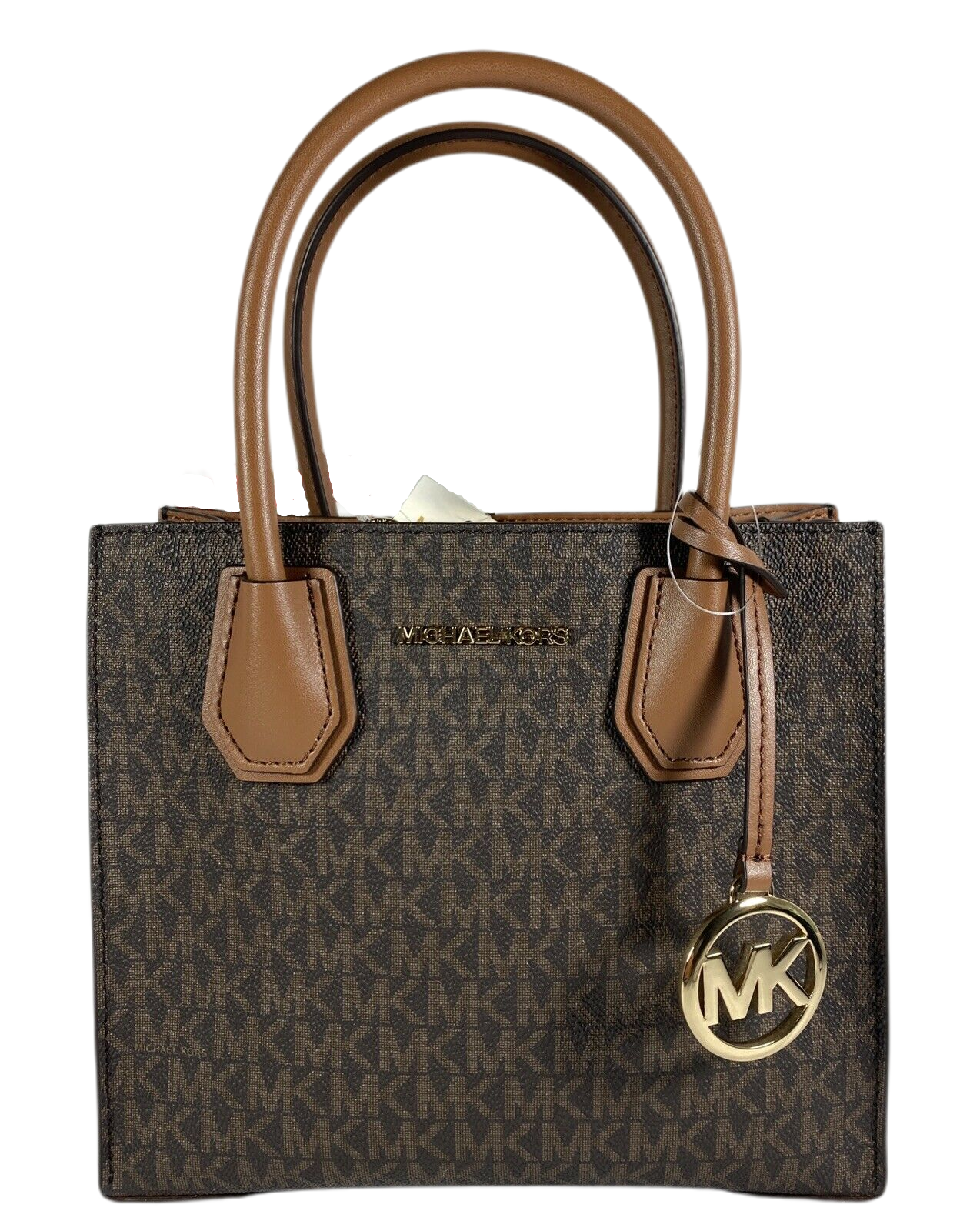 Michael Kors Mercer Brown Medium Messenger Leather Bag1