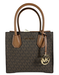 Michael Kors Mercer Brown Medium Messenger Leather Bag1