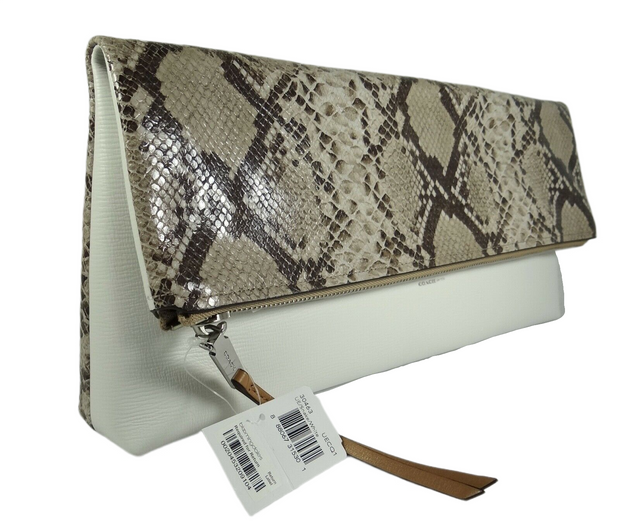 Coach The Large Clutchable in Python Print Leather Bag